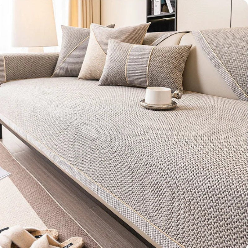 COMFYCOVER – Non-Slip Cotton Linen Sofa Throw Blanket for All-Season Comfort