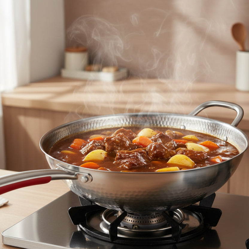WOKCRAFT – Premium Curved Titanium Wok for Induction Cooking