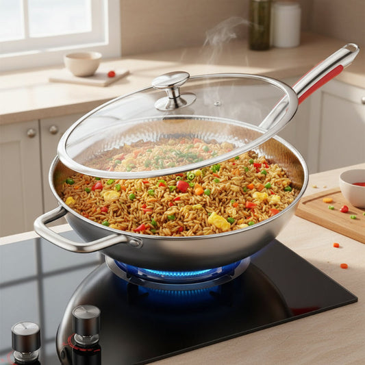 WOKCRAFT – Premium Curved Titanium Wok for Induction Cooking