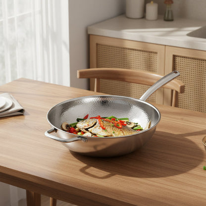 WOKCRAFT – Premium Curved Titanium Wok for Induction Cooking