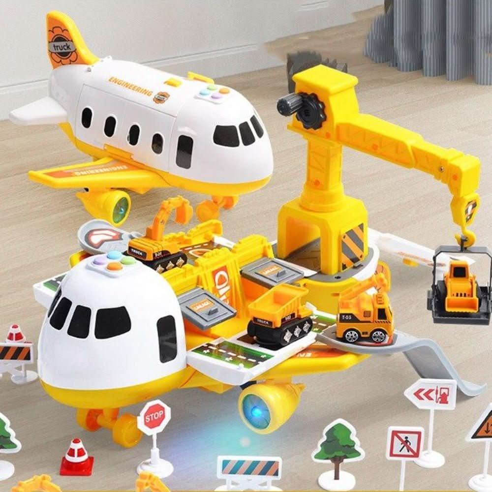 SkyMission Adventure Airplane Playset with Vehicles for Creative Role Play 2