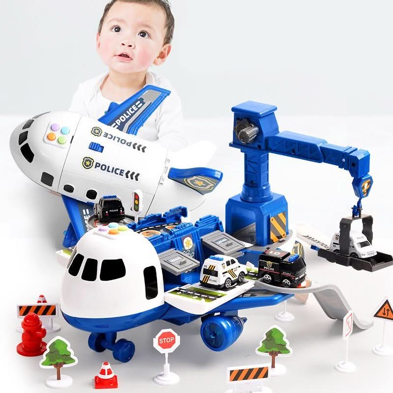 SkyMission Adventure Airplane Playset with Vehicles for Creative Role Play 5