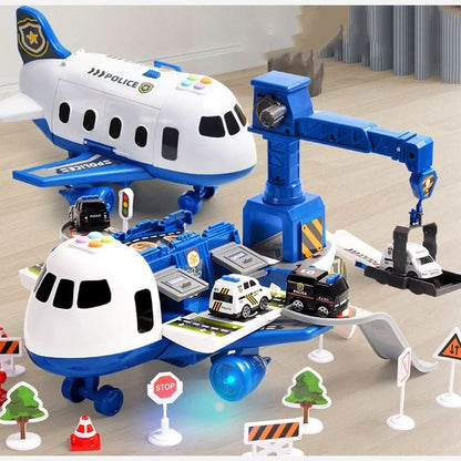 SkyMission Adventure Airplane Playset with Vehicles for Creative Role Play 7