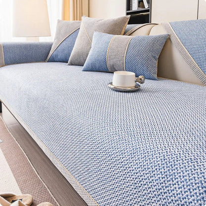 Sofa Throw Blanket - Non-Slip Cotton Linen Sofa Cover for All-Season Comfort 9