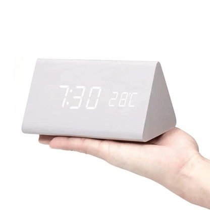 WOODHOUR – LED Wooden Clock with Voice Control for Modern Smart Living