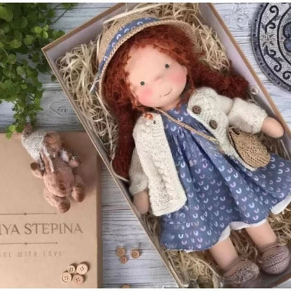 Waldolly - Handmade Waldorf Cotton Doll for Imaginative Play 17