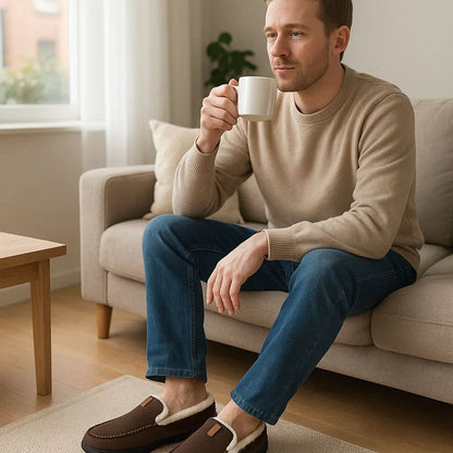 TERRACOMFY – Warm Synthetic Wool Loafers for Indoor Comfort