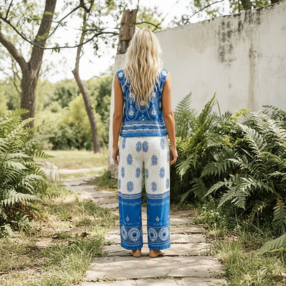 Bohemian Linen Print Vacation Set