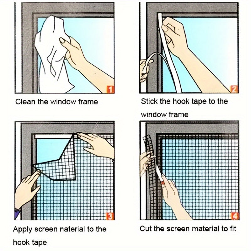 PUREMESH – Self-Adhesive Mosquito Window Net Kit