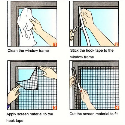 PUREMESH – Self-Adhesive Mosquito Window Net Kit